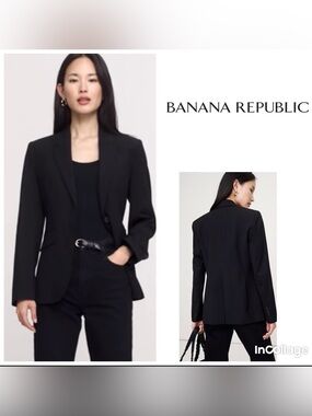 Banana Republic Long and Lean Tailored Lightweight Wool Blazer